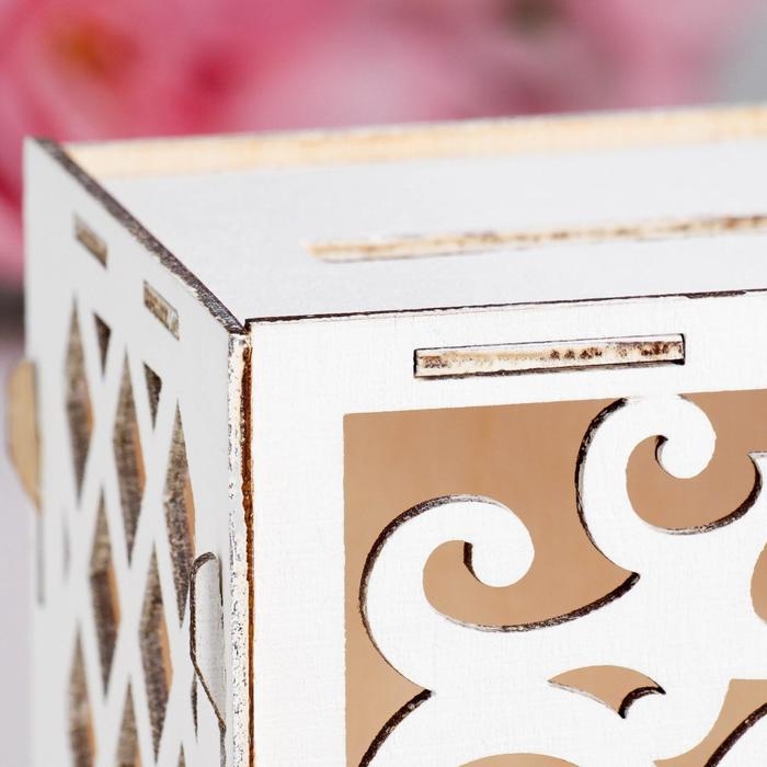 Свадебный банк Свадебный банк "Семейный банк", белый, сборный, 24х10х16 см