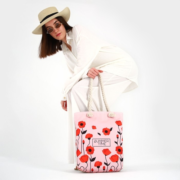 Сумка женская пляжная Сумка женская пляжная "Summer Time", 35х40 см