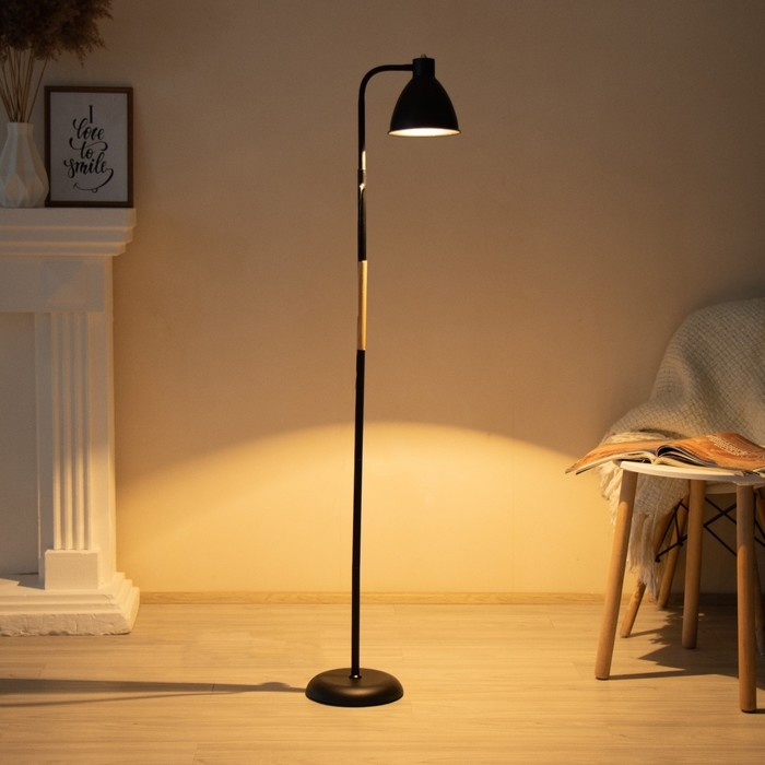 Торшер 19118/1BK E27 40Вт черный 23х159 см