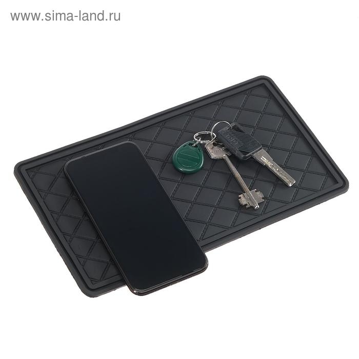 Коврик противоскользящий 20×13 см с бортом, черный Коврик противоскользящий 20×13 см с бортом, черный