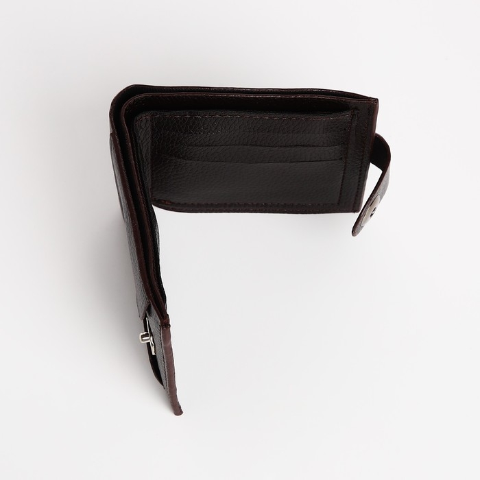 Портмоне мужское на магните, отдел для купюр, для карт, для монет, цвет коричневый Портмоне мужское на магните, отдел для купюр, для карт, для монет, цвет коричневый