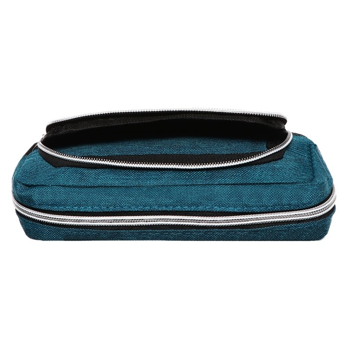 Пенал мягкий 2 отделения, 100 х 210 х 65 мм, объёмный, Calligrata, бюрюзовый Пенал мягкий 2 отделения, 100 х 210 х 65 мм, объёмный, Calligrata, бюрюзовый