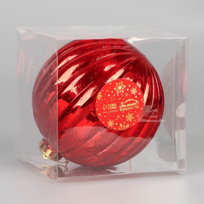 Шар пластик d-11,5 см Шар пластик d-11,5 см "Винтаж" полосы, красный