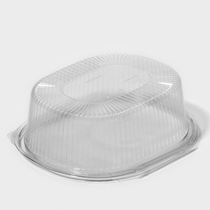 Контейнер пластиковый одноразовый с неразъёмной крышкой ПР-РКС-1000, 1 л, 17,5×14,9×7,9 см, 10 шт/уп, цвет прозрачный