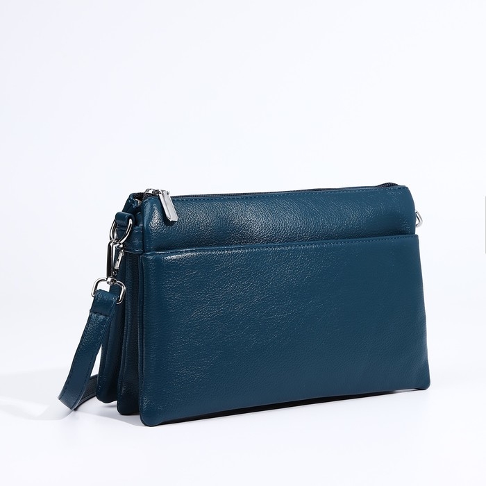 Сумка кросс-боди на молнии, цвет синий