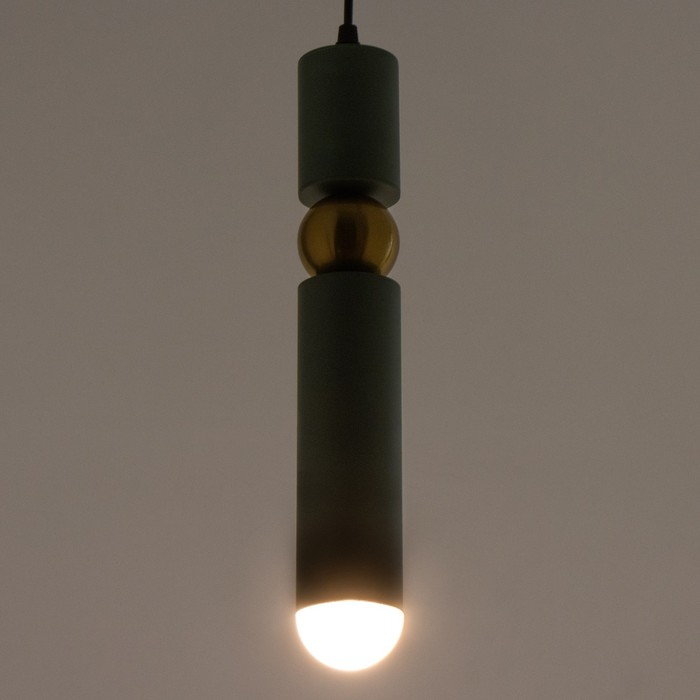 Светильник BayerLux "Элит" 1хЕ27 40Вт зеленый-золото 6х6х130 см.