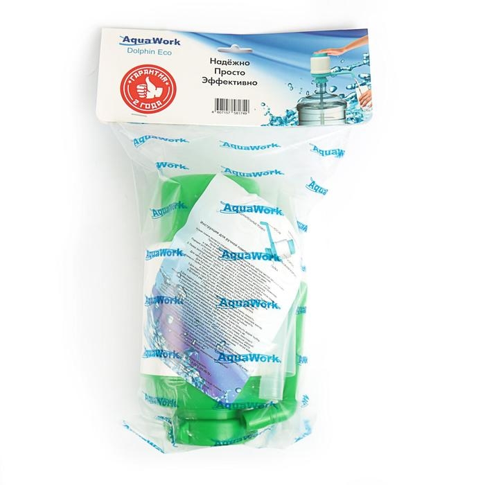 Помпа для воды  Помпа для воды "Дельфин" Эко, механическая, под бутыль от 11 до 19 л, зеленая