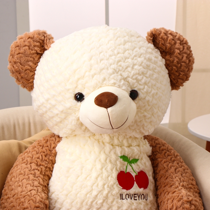 Мягкая игрушка «Медведь», с вишенкой, 105 см, цвет коричневый Мягкая игрушка «Медведь», с вишенкой, 105 см, цвет коричневый