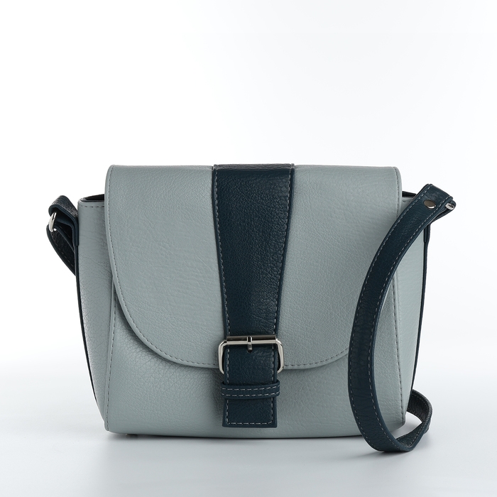 Сумка-мессенджер на клапане, цвет голубой Сумка-мессенджер на клапане, цвет голубой