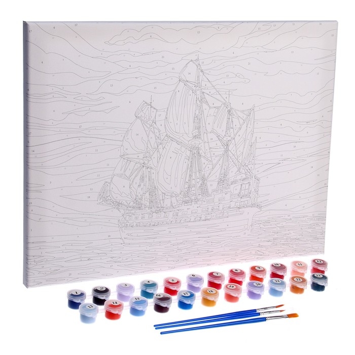 Картина по номерам на холсте с подрамником «Корабль», 30х40 см Картина по номерам на холсте с подрамником «Корабль», 30х40 см