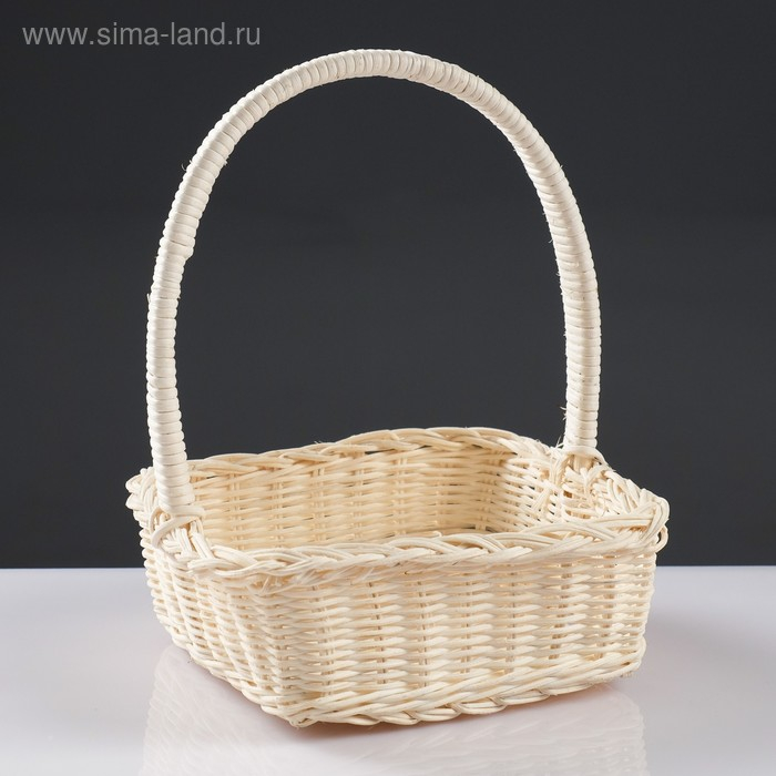 Набор корзин, 3 шт, 24&times;24&times;10/30, 19&times;19&times;8/26, 17&times;17&times;6/19 см, ротанг