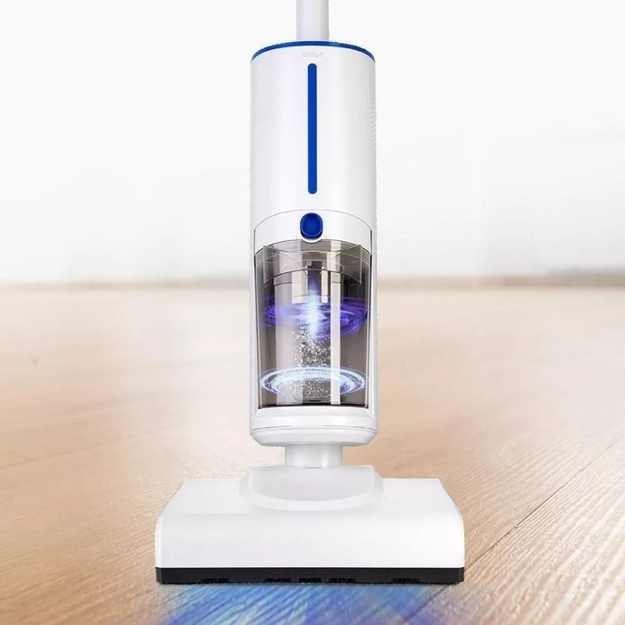 Пылесос 2 в 1 КТ-5157-3, вертикальный, паровой, 1000 Вт, 1.2 л, нагрев 30 сек, бело-синий