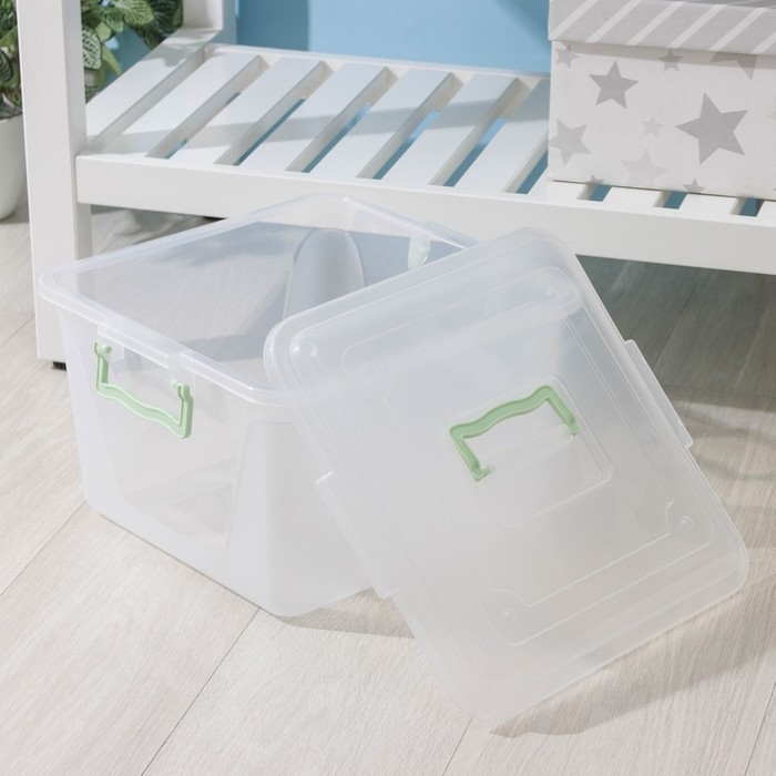 Контейнер для хранения с крышкой «Комфорт», 15 л, 32×34×22,5 см, цвет МИКС Контейнер для хранения с крышкой «Комфорт», 15 л, 32×34×22,5 см, цвет МИКС