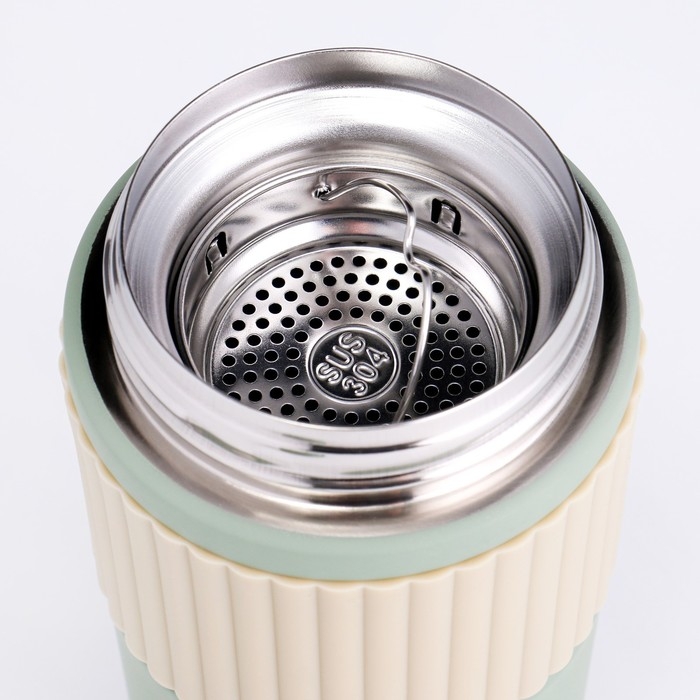 Термокружка, 400 мл, New design, сохраняет тепло 12 ч, термометр, сито