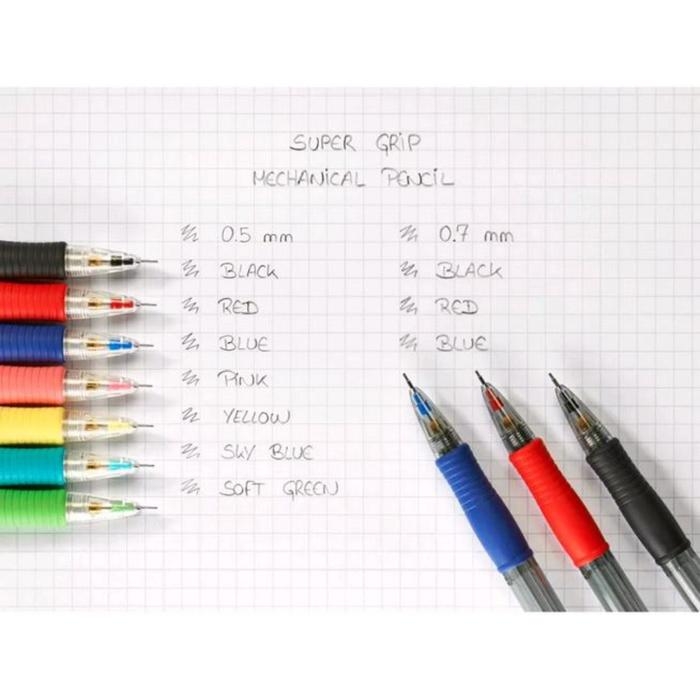 Карандаш механический 0.5 мм, Pilot Super Grip, резиновый упор, синий Карандаш механический 0.5 мм, Pilot Super Grip, резиновый упор, синий