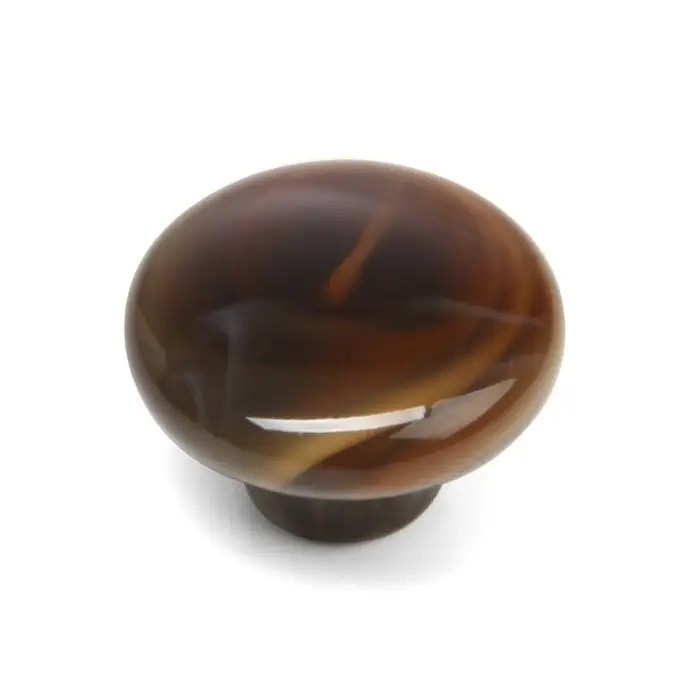 Ручка-кнопка CAPPIO, d=33 мм, акрил, цвет коричневый Ручка-кнопка CAPPIO, d=33 мм, акрил, цвет коричневый