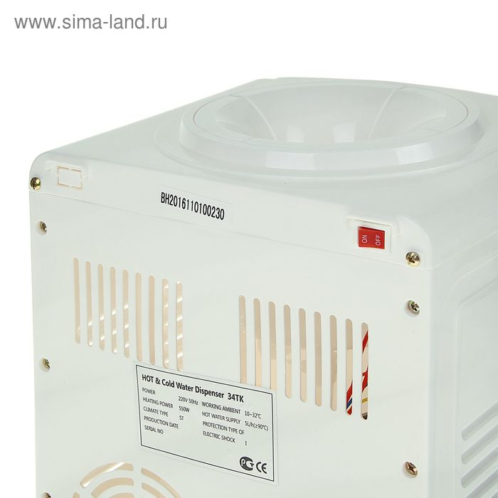 Кулер для воды LESOTO 34 TK, только нагрев, 550 Вт, белый Кулер для воды LESOTO 34 TK, только нагрев, 550 Вт, белый