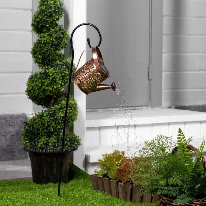 Садовый светильник на солнечной батарее «Лейка», 21.5 × 16 × 10.5 см, 37 LED, свечение тёплое белое Садовый светильник на солнечной батарее «Лейка», 21.5 × 16 × 10.5 см, 37 LED, свечение тёплое белое