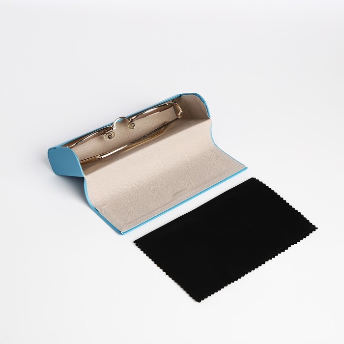 Футляр для очков на магните, длина 15,5 см, цвет голубой Футляр для очков на магните, длина 15,5 см, цвет голубой