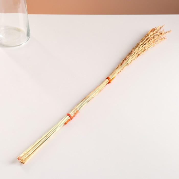 Набор сухоцветов Набор сухоцветов "Райграс", банч 21 шт, длина 60 (+/- 6 см), оранжевый