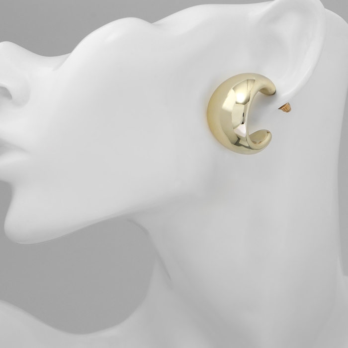 Серьги пластик «Круг» гало мини, цвет золото Серьги пластик «Круг» гало мини, цвет золото