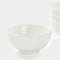 Салатники Доляна White Label, набор 4 шт., 400 мл, фарфор, толстостенные, белые