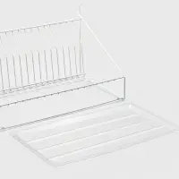 Сушилка для посуды с поддоном, 38.5&times;38.5&times;24 см, белый