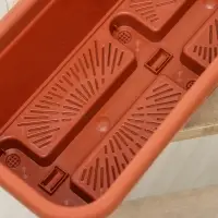 Ящик для цветов балконный с поддоном, 60 см, терракотовый