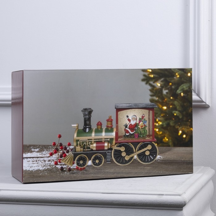 Светодиодная фигура «Паровоз» 30 × 18 × 11 см, пластик, батарейки ААх3 (не в комплекте), USB, свечение тёплое белое Светодиодная фигура «Паровоз» 30 × 18 × 11 см, пластик, батарейки ААх3 (не в комплекте), USB, свечение тёплое белое