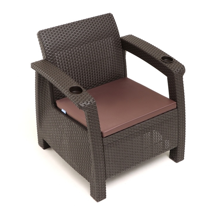 Подушка для дивана Альтернатива 53.5 х 49 х 5 см, оксфорд 420, коричневая Подушка для дивана Альтернатива 53.5 х 49 х 5 см, оксфорд 420, коричневая