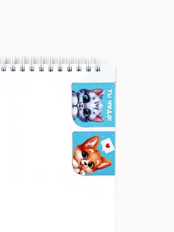 Магнитные закладки 2 шт., 4×4 см, на подложке «Самой прекрасной»