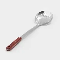 Шумовка для казана Шафран, 46 см, глубокая, узбекская, с деревянной ручкой, металл