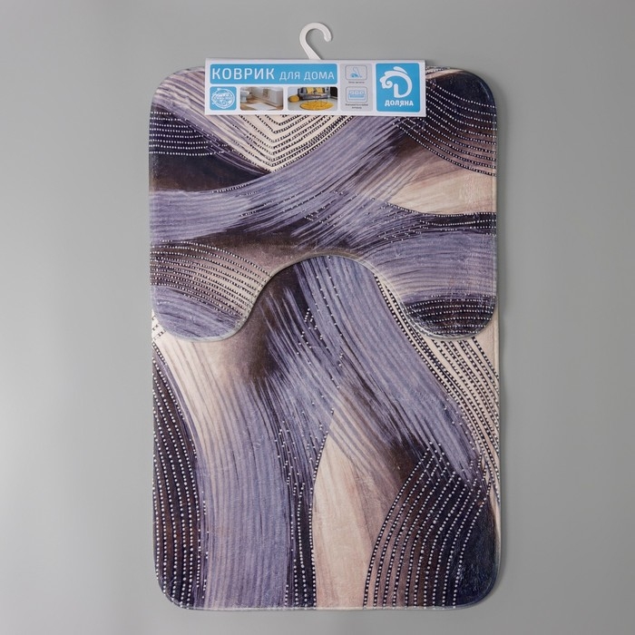 Набор ковриков для ванной и туалета Доляна «Саванна», 2 шт: 50×80, 40×50 см Набор ковриков для ванной и туалета Доляна «Саванна», 2 шт: 50×80, 40×50 см