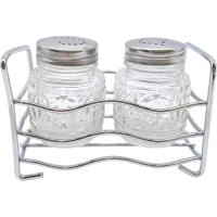 Набор для специй 2пр.(соль,перец) нерж, подст. ВОЛНА , кт107