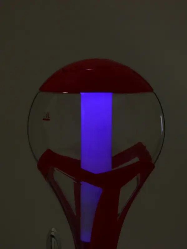 Башня пивная &laquo;Шар&raquo;, колба 3 л, ёмкость для льда, подсветка, пластик, красная