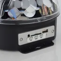 Ночник проектор &laquo;Хрустальный диско-шар&raquo; 17.5 см, динамик, свечение RGB, 220 В