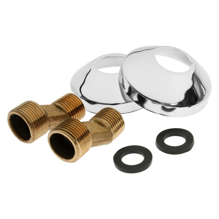 Смеситель для ванны  Смеситель для ванны "СоюзКран" 566-236, двухвентильный, душевой набор, излив 35см, цинк,хром