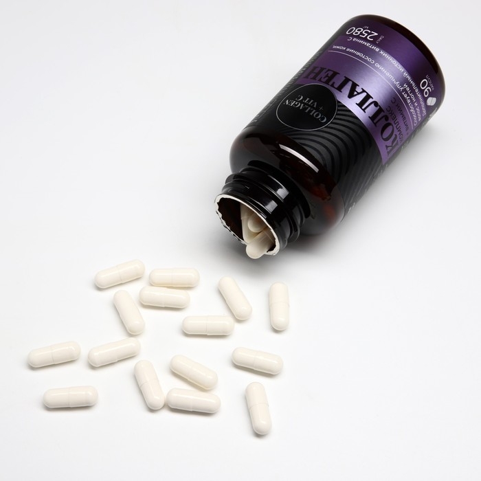 Коллаген, витамин С, для роста волос и ногтей, 90 капсул Коллаген, витамин С, для роста волос и ногтей, 90 капсул