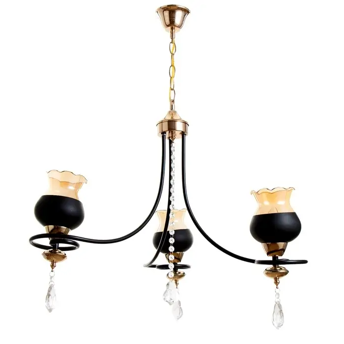 Светильник подвесной BayerLux &laquo;Лира&raquo;, люстра 3хЕ27, 40 Вт, чёрный, 60&times;60&times;85 см