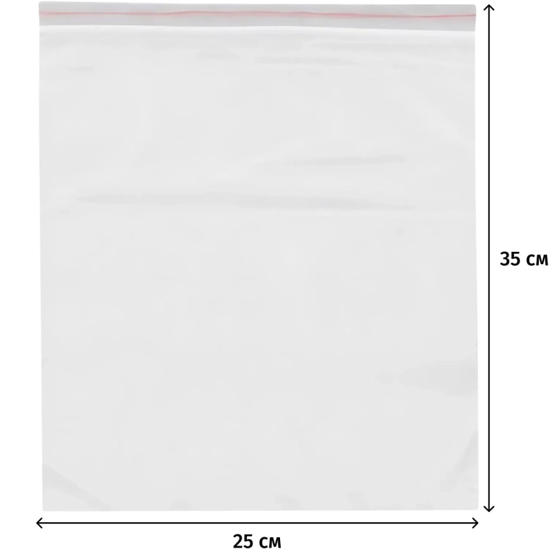 Пакет с замком (Zip Lock) 25х35 см, 40 мкм, 100 шт/уп