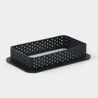 Формы для выпечки перфорированные Доляна &laquo;Прямоугольник&raquo;, набор 6 шт., пластик, 10&times;5.5&times;2 см, чёрные