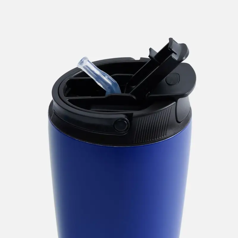 Термостакан с двумя поильниками Duetta, синий Термостакан с двумя поильниками Duetta, синий