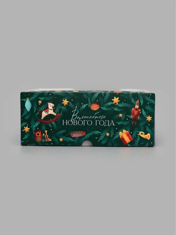 Коробка для капкейков складная двухсторонняя &laquo;Щелкунчик&raquo;, 25 х 17 х 10 см