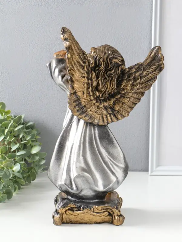 Фигура "Ангел с фонарём" 34х22х15 см