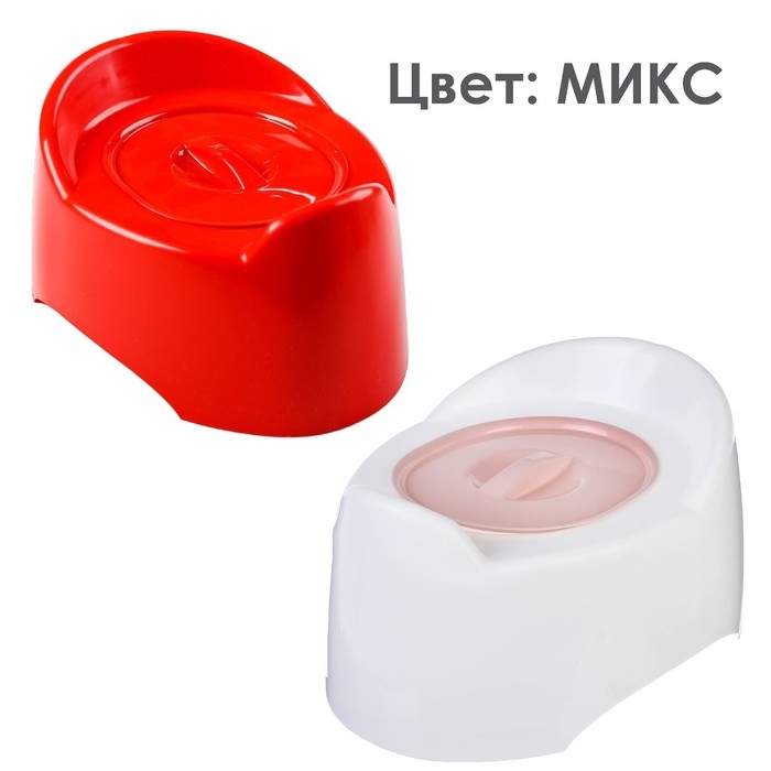 Горшок детский с крышкой «Малышка», для девочки, цвет МИКС Горшок детский с крышкой «Малышка», для девочки, цвет МИКС