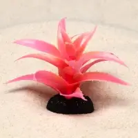 Растение для аквариума и террариума, светящееся, 10 см, красное