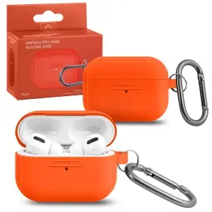 Чехол для AirPods Pro Hang Silicone Сase с карабином LE Peach