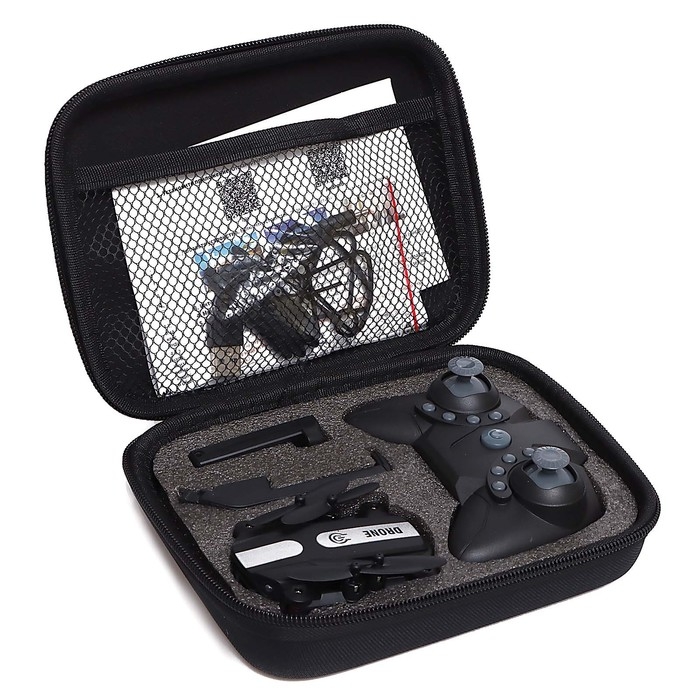 Квадрокоптер FLASH DRONE, камера 480P, Wi-Fi, с сумкой, цвет чёрный Квадрокоптер FLASH DRONE, камера 480P, Wi-Fi, с сумкой, цвет чёрный