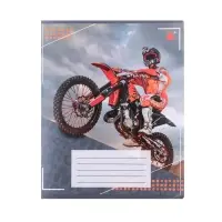 Тетрадь 12 листов в клетку Calligrata, «Мотоциклист», обложка мелованная бумага, МИКС Тетрадь 12 листов в клетку Calligrata, «Мотоциклист», обложка мелованная бумага, МИКС