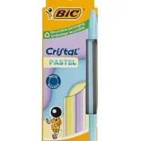 Ручки шариковые BIC Cristal &laquo;Пастель&raquo;, набор 3 штуки, 1.0 мм, синие